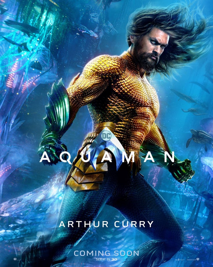 Aquaman: تم الكشف عن الشخصيات في ملصقات جديدة ليست سعيدة للغاية